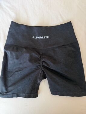 Alphalete Black Seamless Scrunch Bike Shorts